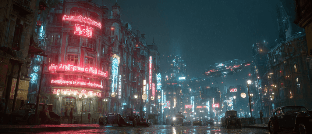 Архітектура києва в стилі кіберпанк midjourney 3