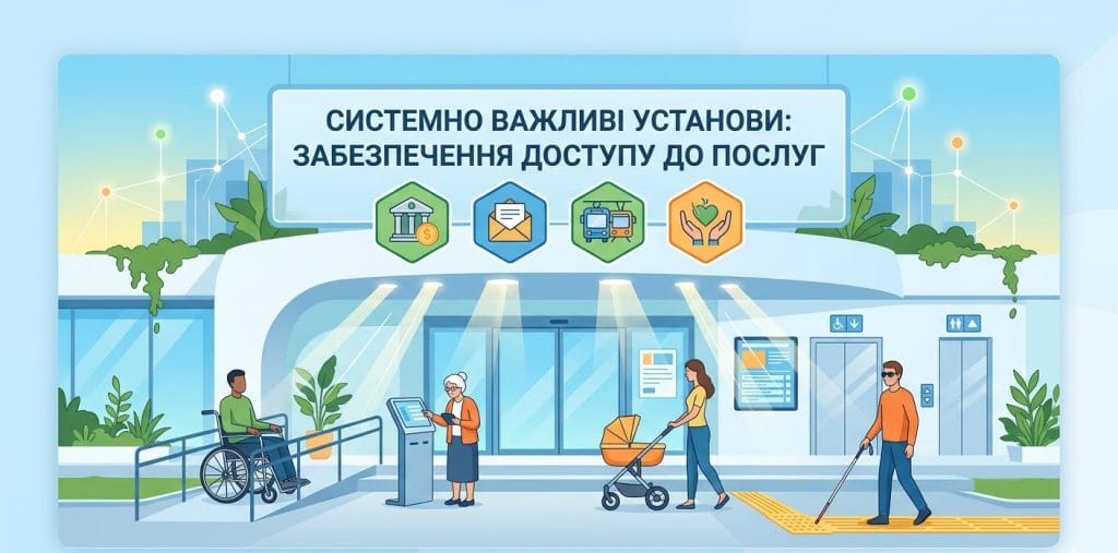 Забезпечення доступу до послуг у системно важливих установах