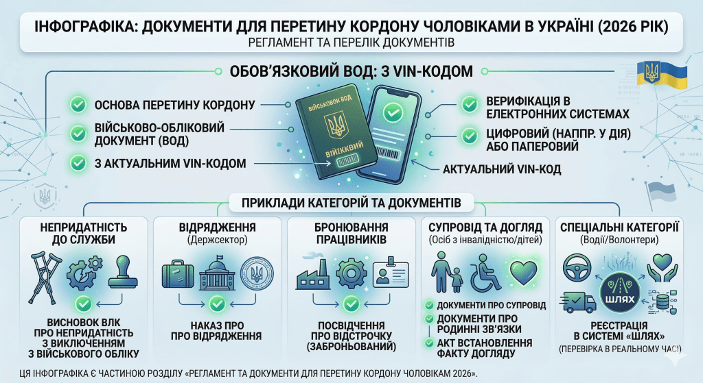 Регламент та документи для перетину кордону чоловікам 2026