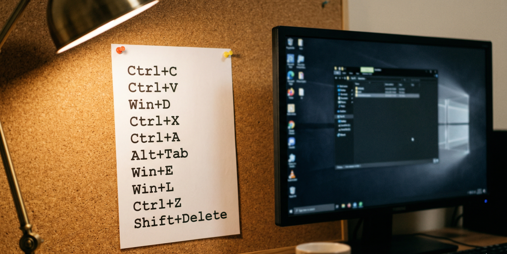 Шпаргалка з гарячими клавішами Windows та macOS — роздрукований список комбінацій клавіш на робочому столі