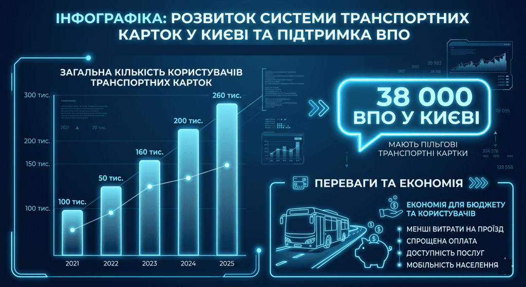 Графік статистики використання транспортних пільг переселенцями за минулий 2025 рік.