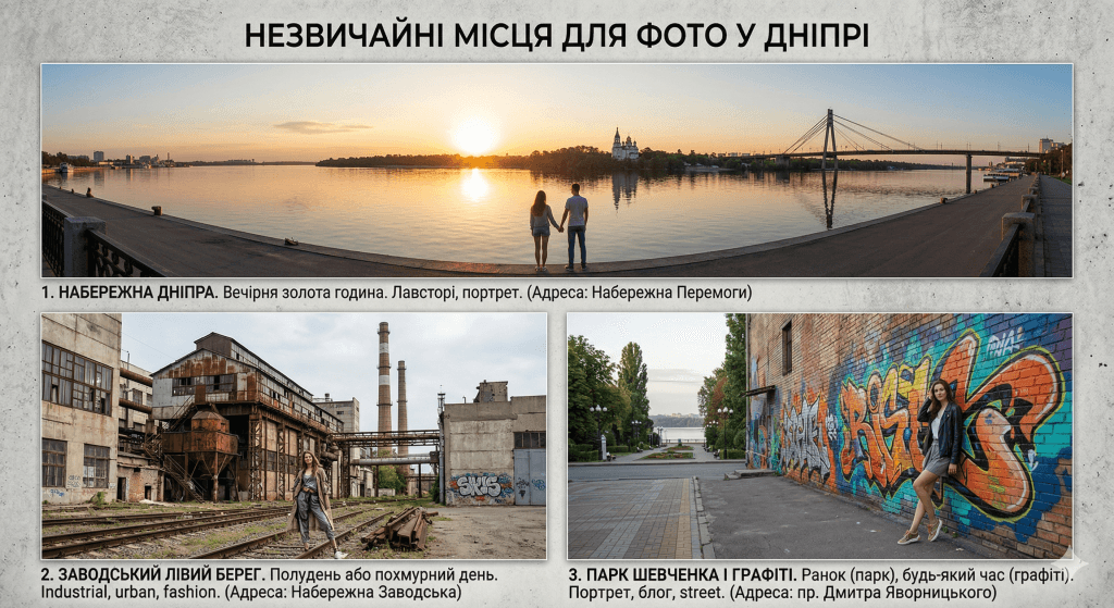 Необычные места для фото в Днепре