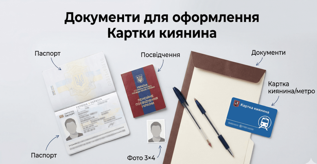 картка киянина документи для оформлення перелік — паспорт посвідчення фото пенсіонер ВПО