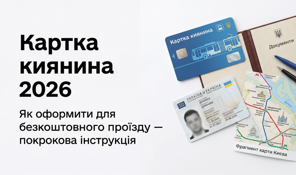 картка киянина як оформити пільговий проїзд 2026 — документи ЦНАП покрокова інструкція головна