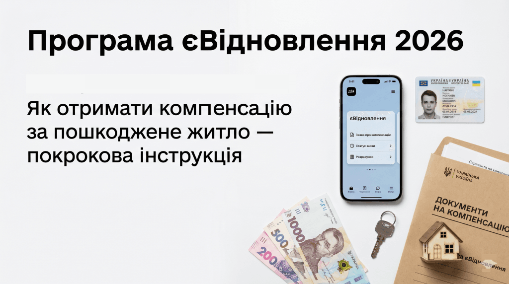 єВідновлення як подати заявку через Дію — компенсація пошкоджене житло документи смартфон інструкція